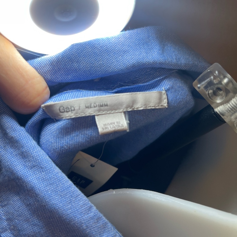 Gap Light Blue Button-Down Shirt - image 4